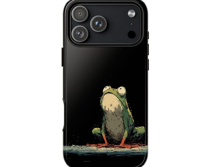 Frog Cartoon Art Phone Case: iPhone, Galaxy, Pixel - Lifetime Warranty