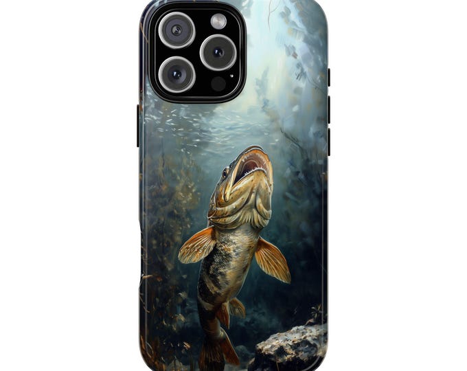 Lake Musky Lunge Muskellunge Fish Phone Case: iPhone, Galaxy, Pixel - Lifetime Warranty