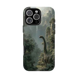 Brachiosaurus Lush Prehistoric Jungle Phone Case: iPhone, Galaxy, Pixel