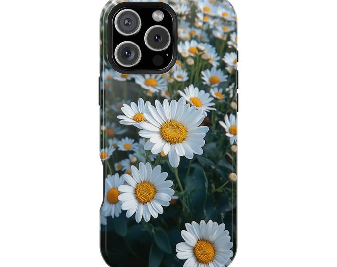 Pure White Daisy Flowers Petal Haven Phone Case: iPhone, Galaxy, Pixel - Lifetime Warranty