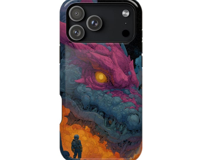 Dragon Kaiju Cyan Anime Style Phone Case for iPhone | Samsung Galaxy | Google Pixel