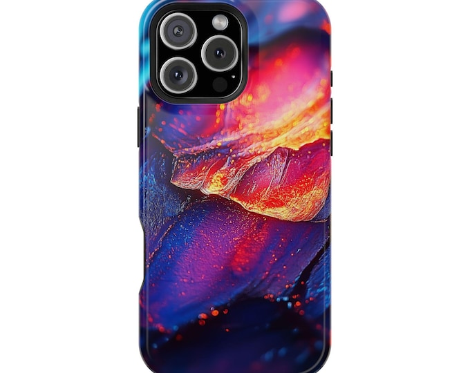 Iridescent Gemstone Rock Neon Glow Phone Case: iPhone, Galaxy, Pixel - Lifetime Warranty