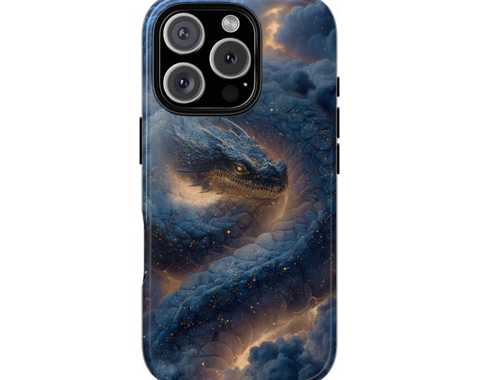 Cosmic Serpent Dragon Surreal Clouds Phone Case: iPhone, Galaxy, Pixel - Lifetime Warranty