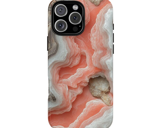 Coral Driftwood Pink Quartz Resin Phone Case: iPhone, Galaxy, Pixel - Lifetime Warranty
