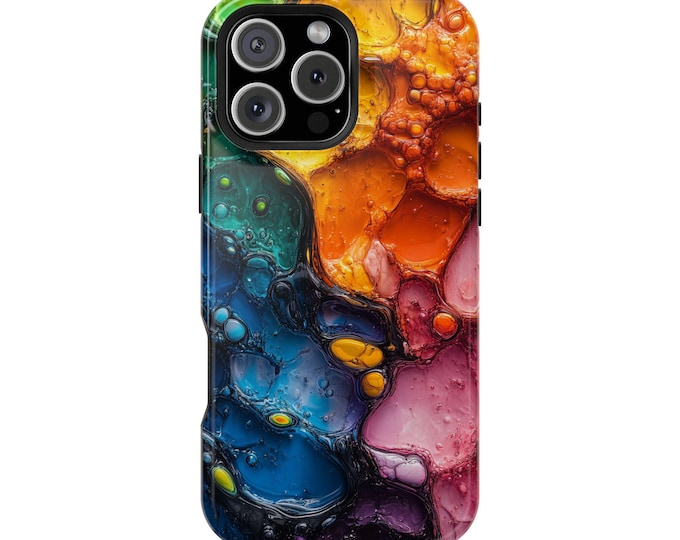 FerroFluid Neon Liquid Paint Phone Case: iPhone, Galaxy, Pixel - Lifetime Warranty
