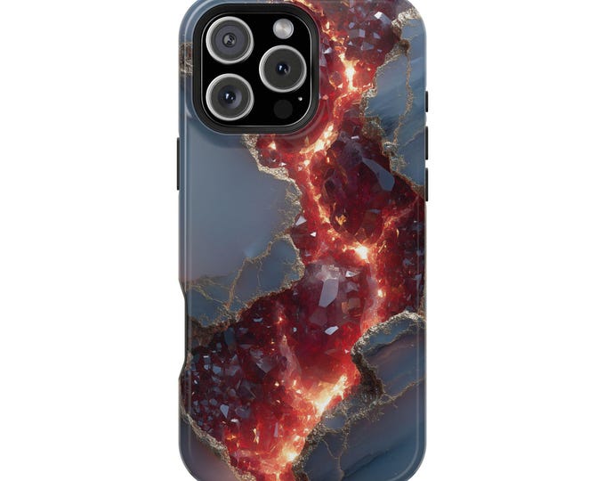 Fiery Crystal Gray Marble Agate Energy Phone Case: iPhone, Galaxy, Pixel - Lifetime Warranty