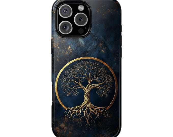 Yggdrasil Gold Tree of Life Phone Case: iPhone, Galaxy, Pixel - Lifetime Warranty