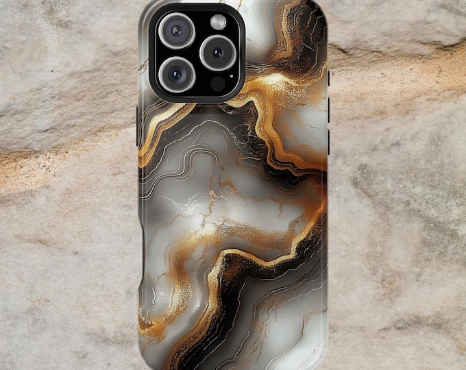 Exquisite White Gold Marble Veining Phone Case: iPhone, Galaxy, Pixel - Lifetime Warranty