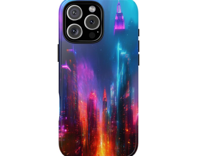 Dynamic Towering City Buildings Abstract Phone Case: iPhone, Galaxy, Pixel - Lifetime Warranty