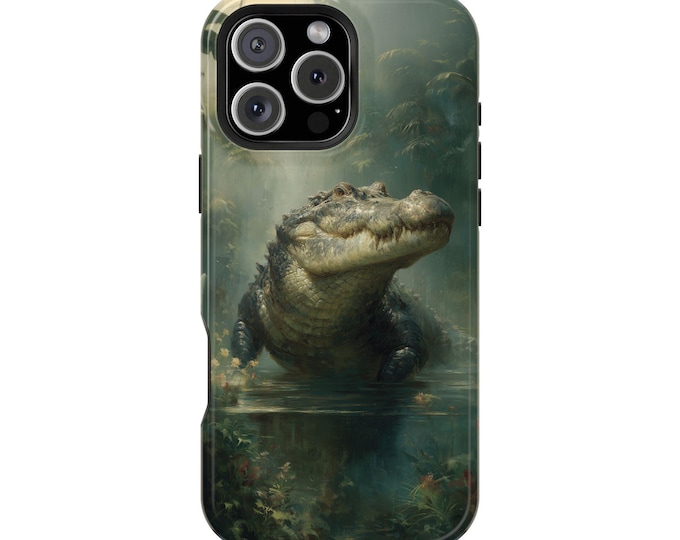 Crocodile King of the Wetlands Phone Case: iPhone, Galaxy, Pixel - Lifetime Warranty