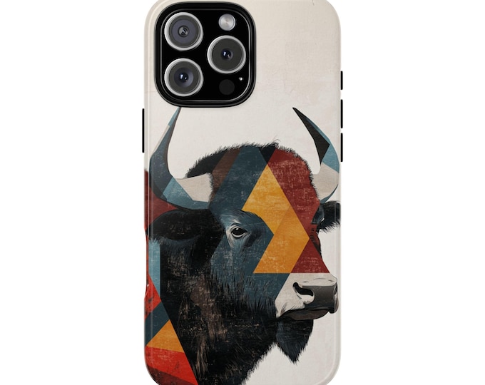 Bauhaus Buffalo Art Geometric Shapes Phone Case: iPhone, Galaxy, Pixel - Lifetime Warranty