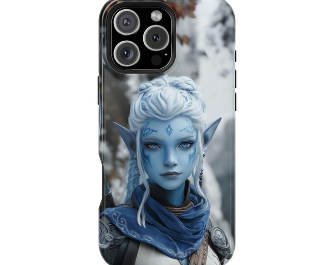 Female Tiefling Blue Warrior Phone Case: iPhone, Galaxy, Pixel - Lifetime Warranty