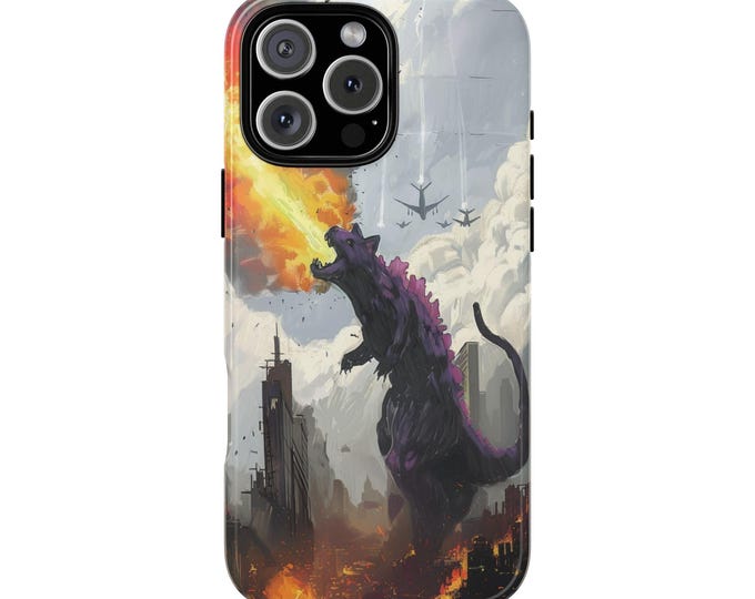 Catzilla Kaiju Cat Monster Fire Breath Phone Case: iPhone, Galaxy, Pixel - Lifetime Warranty