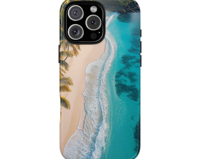 Tranquil Beach Ocean Waves Phone Case: iPhone, Galaxy, Pixel - Lifetime Warranty