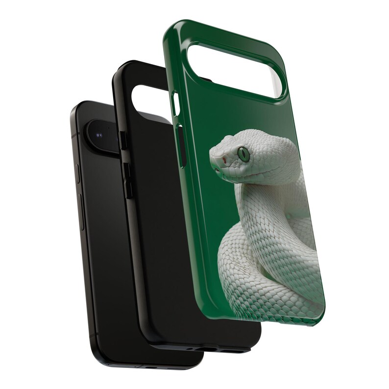 White Python Snake Green Phone Case: iPhone, Galaxy, Pixel - Personalized, MagSafe, Lifetime Warranty imagen 11