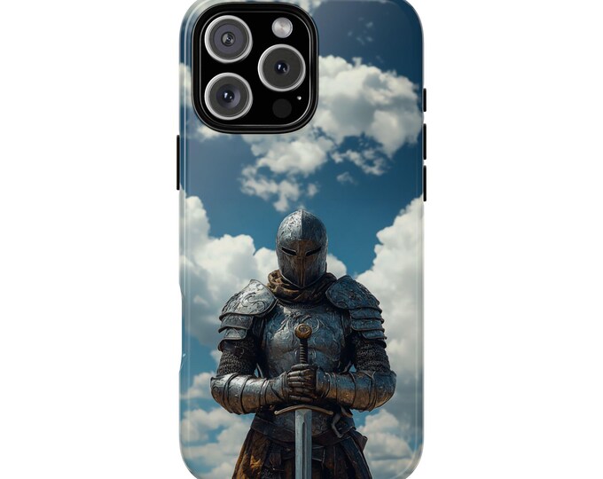 Souls Knight Warrior Armor Sword Phone Case: iPhone, Galaxy, Pixel - Lifetime Warranty