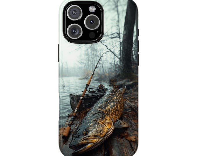 Fishing Trophy Pike Fisherman Dock Fish Phone Case: iPhone, Galaxy, Pixel - Lifetime Warranty