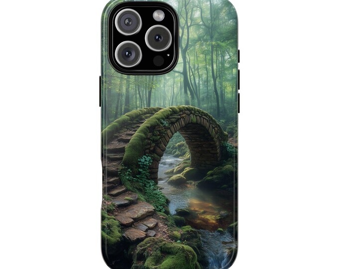 Mossy Stone Bridge Forest Phone Case: MagSafe Compatible