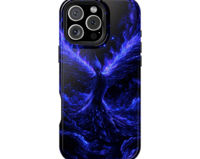 Cosmic Phoenix Cloud Nova Blue Phone Case: iPhone, Galaxy, Pixel - Lifetime Warranty