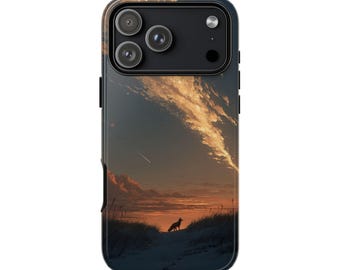Fox Sunset Orange Comet Sky Phone Case | iPhone, Galaxy, Pixel | Lifetime Warranty