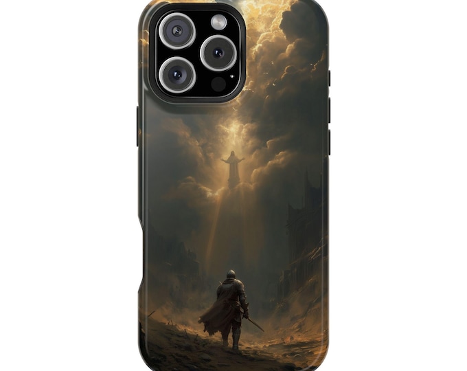Brave Knight Jesus Christ Ascension Phone Case: iPhone, Galaxy, Pixel - Magsafe Compatible
