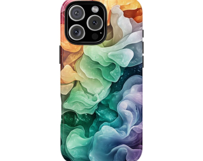 Nebula Colorful Teal Purple Pastel Wave Phone Case: iPhone, Galaxy, Pixel - Lifetime Warranty