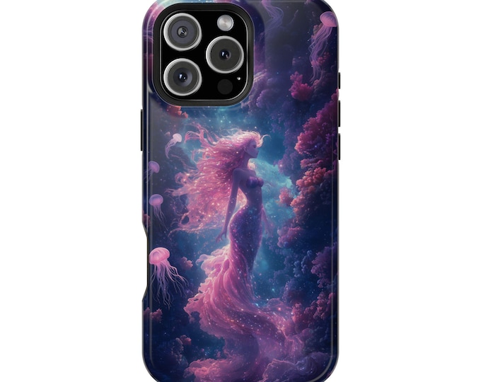Bioluminescent Coral Reef Pink Mermaid Phone Case: iPhone, Galaxy, Pixel - Lifetime Warranty