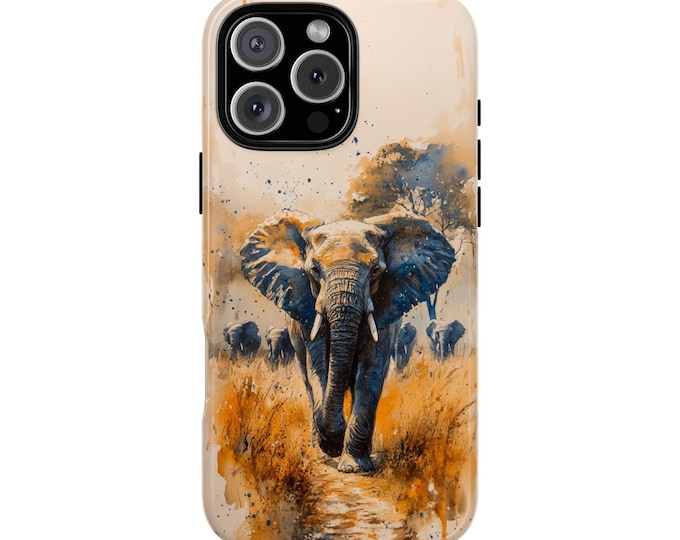 Africa Elephant Savannah Art Phone Case: iPhone, Galaxy, Pixel - Lifetime Warranty