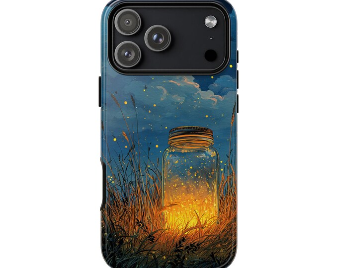 Fireflies Jar Grassy Field Phone Case for iPhone, Galaxy, Pixel – Lifetime Warranty