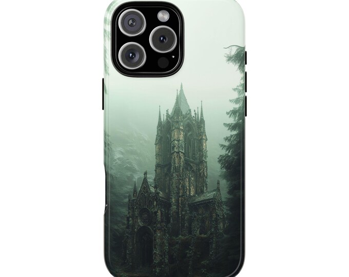Foggy Forest Cathedral Castle Pines Phone Case: iPhone, Galaxy, Pixel - Lifetime Warranty
