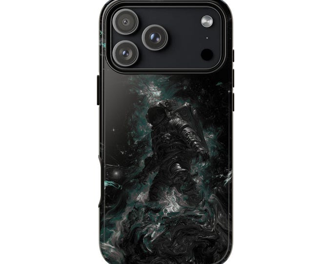 Astral Space Journey Liquid Teal Astronaut Phone Case: iPhone, Galaxy, Pixel - Lifetime Warranty