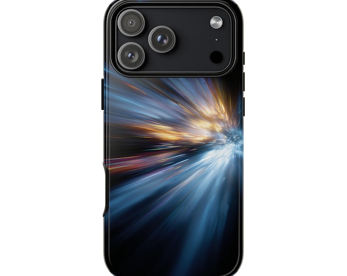 Particle Motion Blue Abstract Blue Phone Case: iPhone, Galaxy, Pixel - Lifetime Warranty