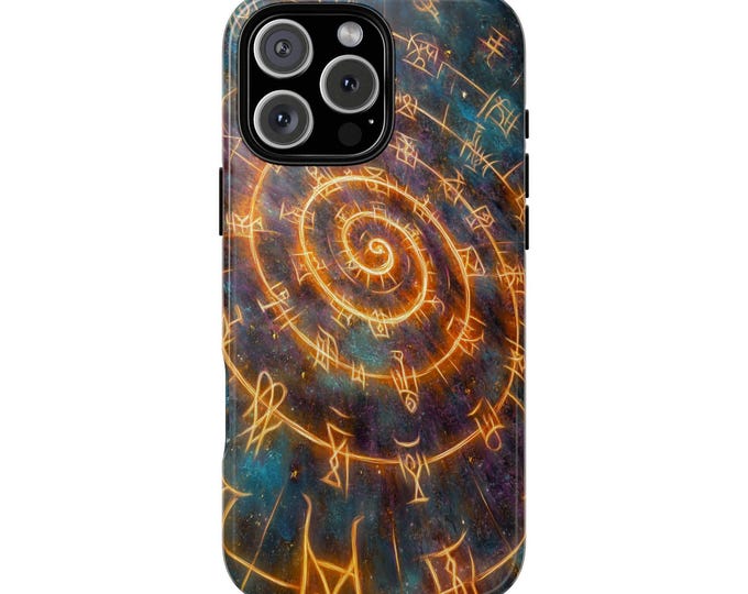 Runic Spiral Ancient Archaic Symbols Phone Case: iPhone, Galaxy, Pixel - Lifetime Warranty
