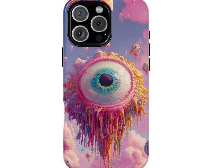 Eyeball Jellyfish Monster Pink Eye Phone Case: iPhone, Galaxy, Pixel - Lifetime Warranty