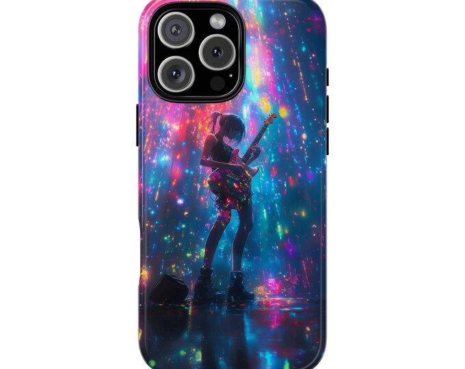 Rock Star Girl Guitar Concert Phone Case: MagSafe Compatible
