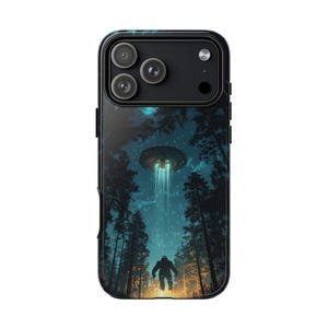 Phone Ink • Case for iPhone | Samsung Galaxy | Pixel •  UFO Bigfoot Forest Sasquatch Alien Abduction