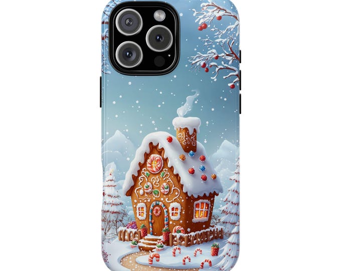 Gingerbread Winter Snow Christmas Phone Case: iPhone, Galaxy, Pixel - Lifetime Warranty