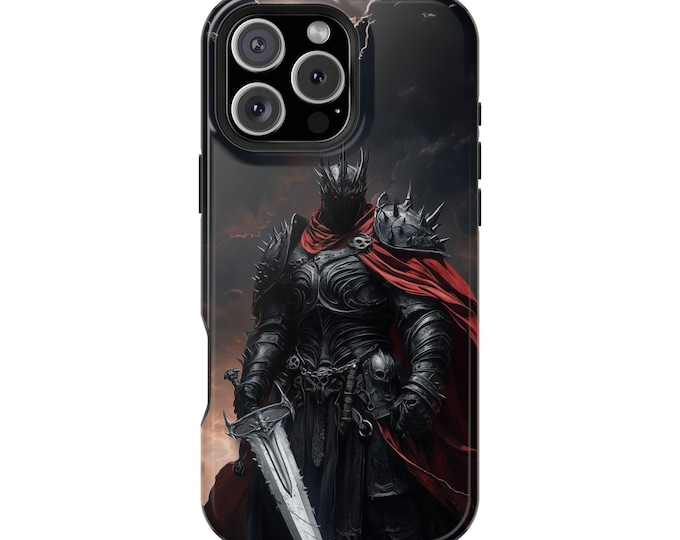 Obsidian Knight Armored Dark Warrior Phone Case: iPhone, Galaxy, Pixel - Lifetime Warranty