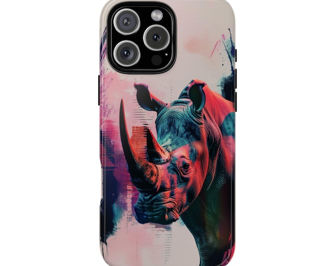 Rhino Abstract Aesthetics Rhinoceros Phone Case: iPhone, Galaxy, Pixel - Lifetime Warranty
