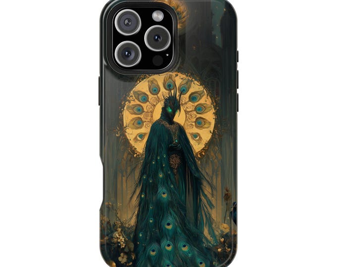 Phantom Peacock Feathers Specter Warrior Phone Case: iPhone, Galaxy, Pixel - Lifetime Warranty