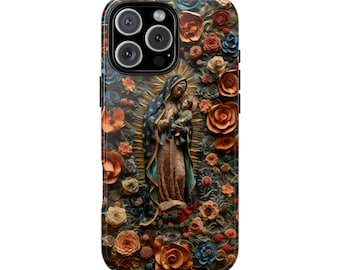 Virgin Mary Floral Catholic Faith Phone Case for iPhone | Samsung Galaxy | Google Pixel