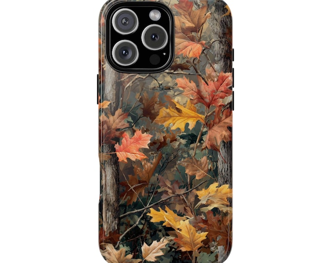 Autumn Forest Camouflage Fall Leaves Phone Case: iPhone, Galaxy, Pixel - Lifetime Warranty