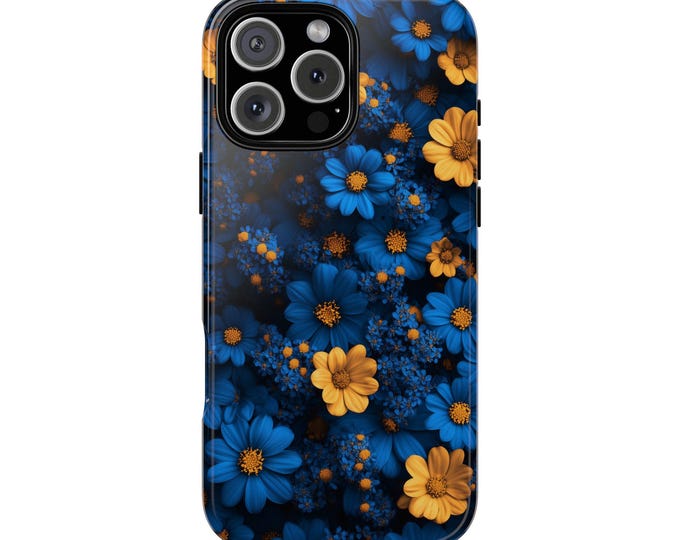 Dreamy Blue Yellow Floral Daisy Flower Phone Case: iPhone, Galaxy, Pixel - Lifetime Warranty