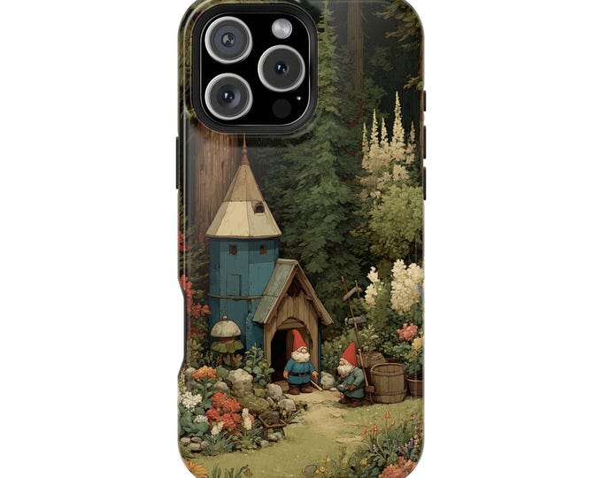Garden Gnomes Whimsical Fairy Tale Phone Case: iPhone, Galaxy, Pixel - Lifetime Warranty