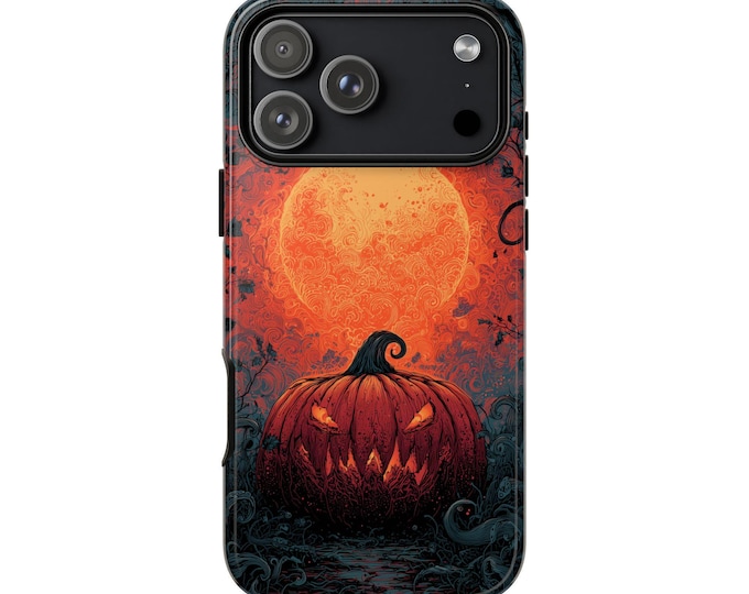Halloween Jack O Lantern Horror Phone Case: iPhone, Galaxy, Pixel - Lifetime Warranty