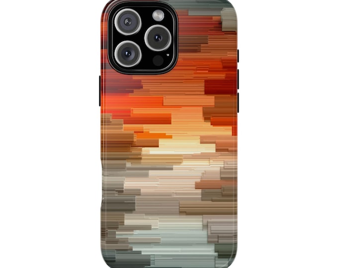 Orange Beige Fading Gradient Pattern Art Phone Case: iPhone, Galaxy, Pixel - Lifetime Warranty