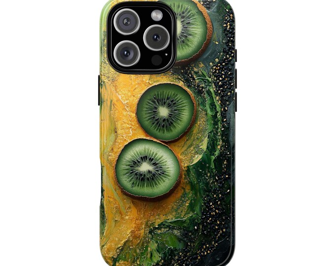 Kiwi Yellow Green Hydro Dip Liquid Phone Case: iPhone, Galaxy, Pixel - Lifetime Warranty
