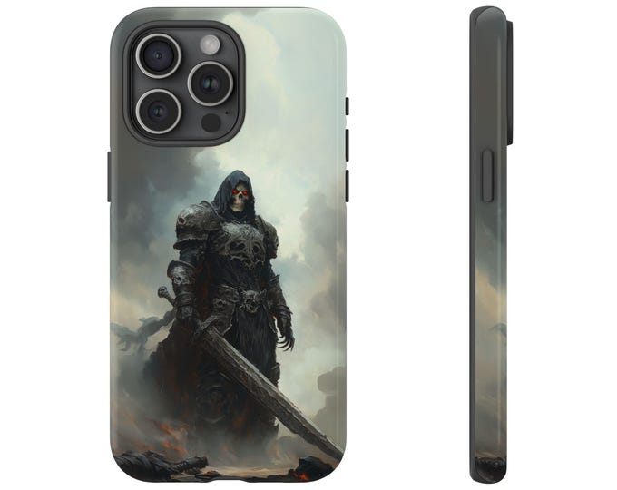 Death Knight Cover, Skull Warrior Hooded General Phone Case: iPhone, Galaxy, Pixel - Lifetime Warranty