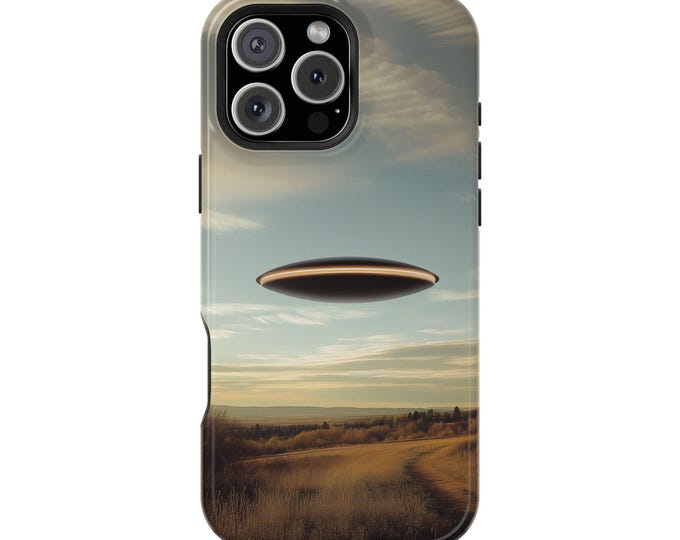 UFO Alien Spacecraft Open Field Phone Case: iPhone, Galaxy, Pixel - Lifetime Warranty