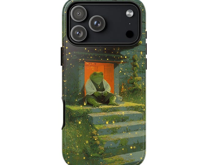 Toad Meditating Temple Shrine Phone Case: iPhone, Galaxy, Pixel - Lifetime Warranty